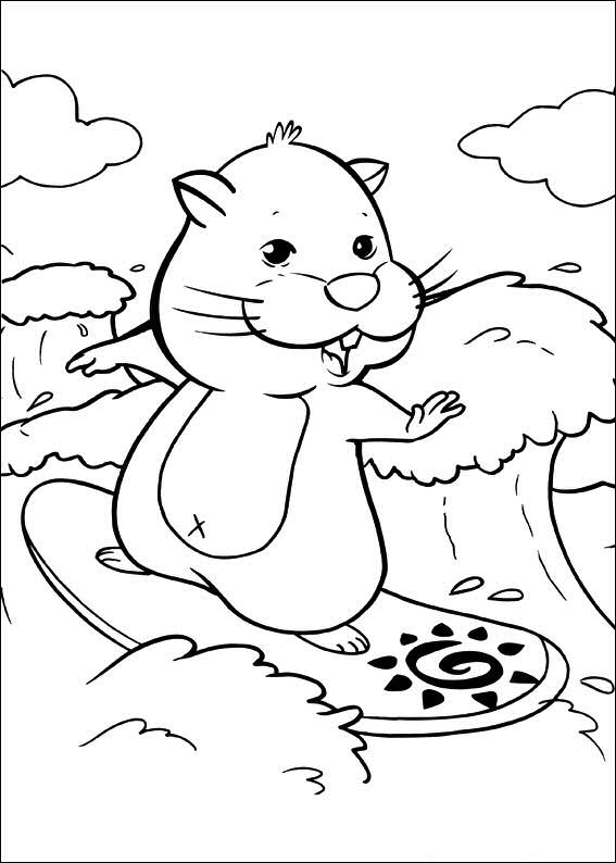 Plansa de colorat cu Hamsteri 28 21
